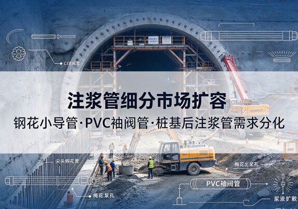 五常注浆管细分市场扩容，隧道钢花小导管、PVC 袖阀管、桩基后注浆管需求分化
